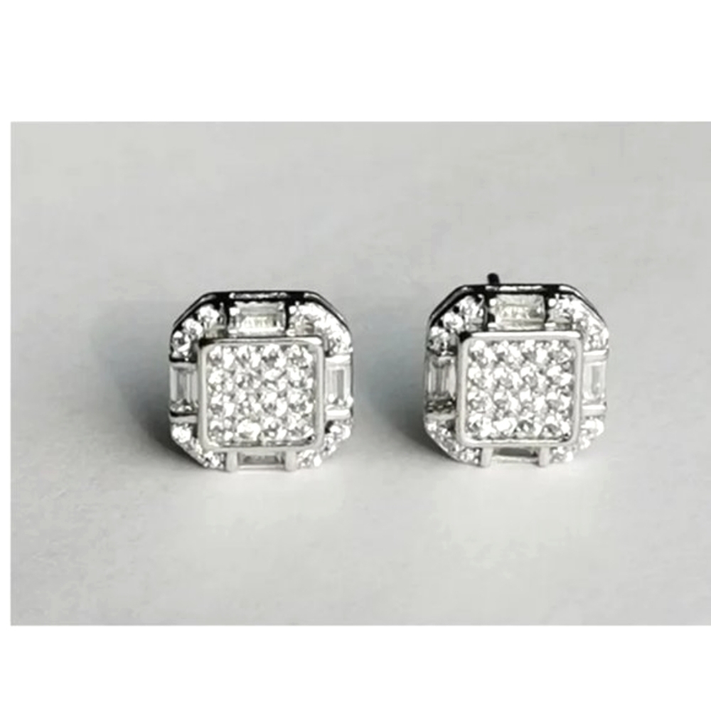 Art Deco Styled Earrings In Sterling Silver CZ 🆕